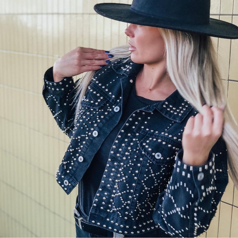 Forever21 Studded Black Jacket